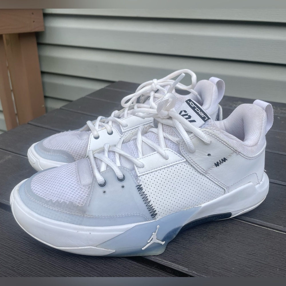 Jordan White and Gray Athletic Shoes